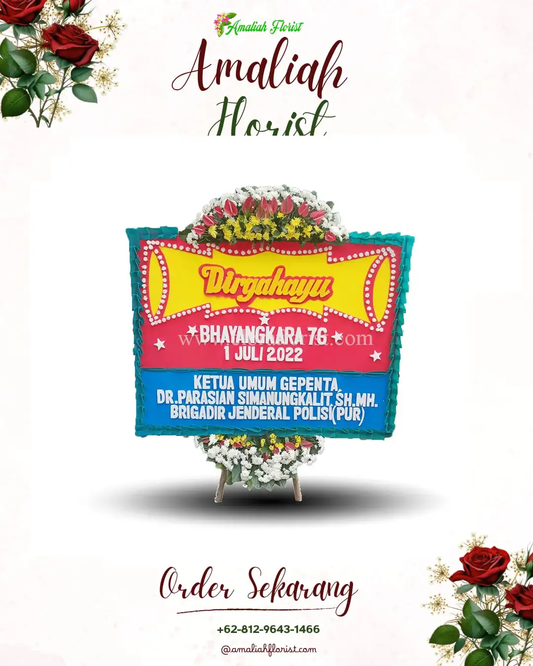 Papan Bunga HUT Ulang Tahun Karangmalang